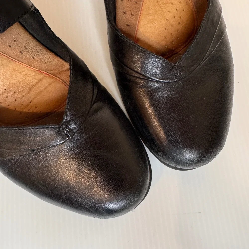 Cobb Hill Mary Jane Heels Black Leather Size 9.5 Dark Academia Goth Whimsigoth - Picture 5 of 10